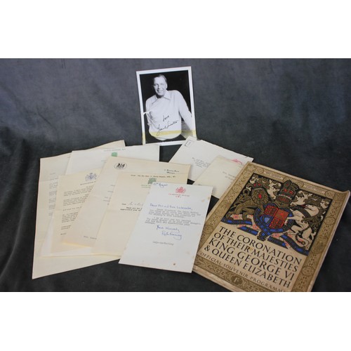 338 - Two political letters relating to Harold Wilson, 1966 and 1971, a further letter relating to Enoch P... 