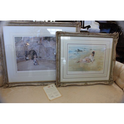 48 - After Sir William Russell Flint (1880-1969)- Models in an Italian grove, limited edition print, no 1... 