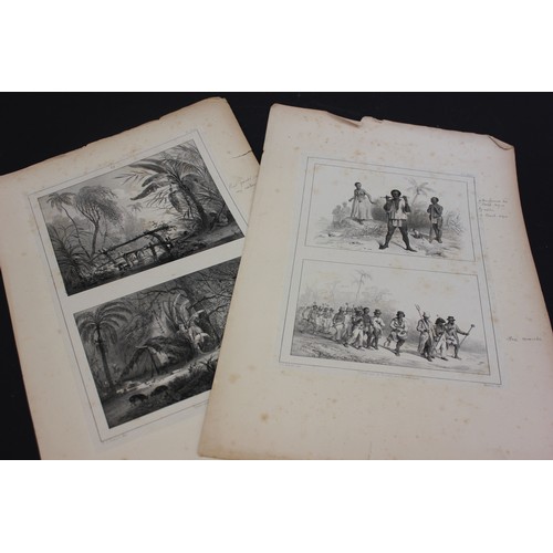 27 - Madou after P.J Benoit - six lithographic book plates from his visits to the Dutch East Indies and S... 