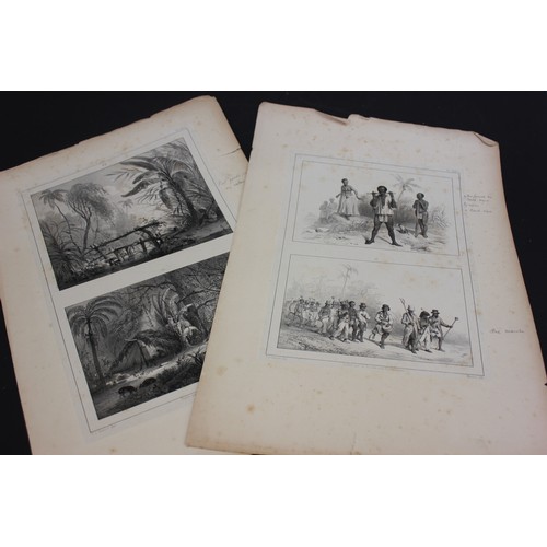 27 - Madou after P.J Benoit - six lithographic book plates from his visits to the Dutch East Indies and S... 