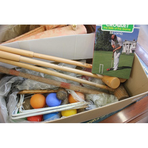 35 - A part croquet set, in unassociated box, incomplete.