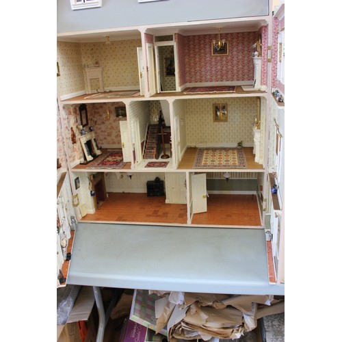 222 - A kit-built Georgian-style dolls house 