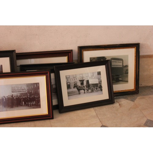 2 - A quantity of framed posters and reproduction photographs relating to Shepherd Neame brewers, Favers... 