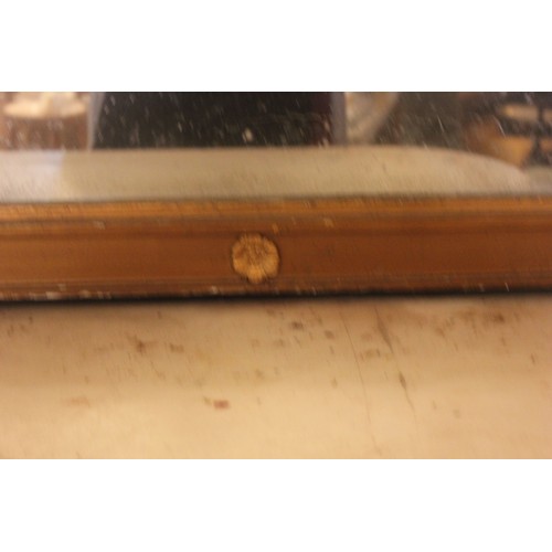 10 - A repainted gilt frame overmantel mirror, some loss of silvering to plate, approx. 180cm wide x 245c... 