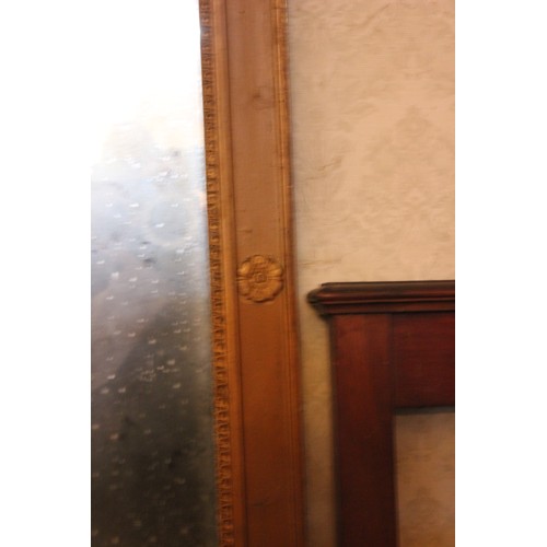 10 - A repainted gilt frame overmantel mirror, some loss of silvering to plate, approx. 180cm wide x 245c... 