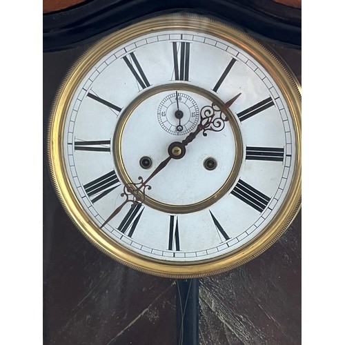 131 - Two Vienna regulator wall clocks (2).