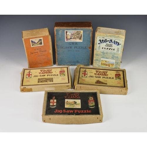 201 - Railwayana - GWR - Great Western Railway - Boxed Jig-Saw puzzles, comprising of Stratford-upon-Avon ... 