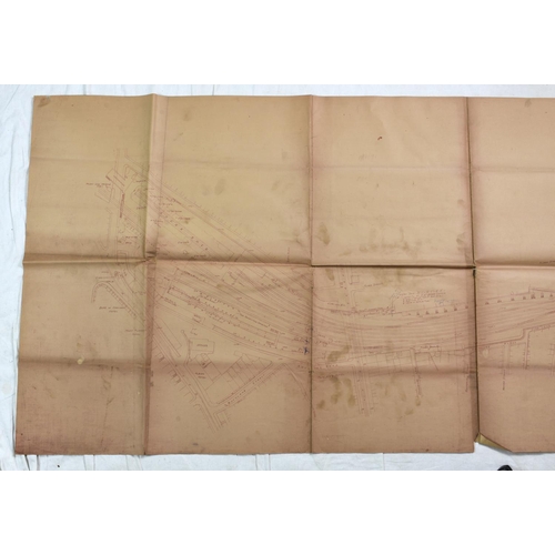 199 - Railwayana - GWR - Great Western Railway - Diagram/blueprint of Plymouth Millbay & Cornwall water su... 