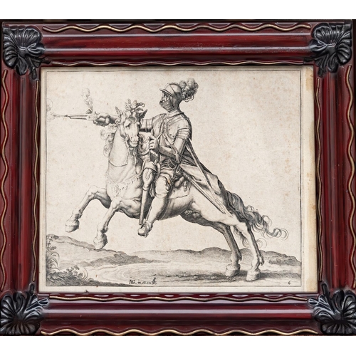 312 - Zacharias Dolendo (Dutch, 1561-1601), Cavalryman Firing a Pistol, 1599, after Jacob de Gheyn 11 (Dut... 