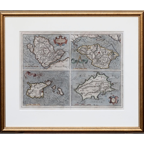 332 - Gerhardus Mercator (1512-1594), Map of Jersey, Guernsey, Anglesey and the Isle of Wight, inscribed o... 