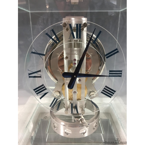 Jaeger LeCoultre a fine rhodium plated Atmos clock Atmos