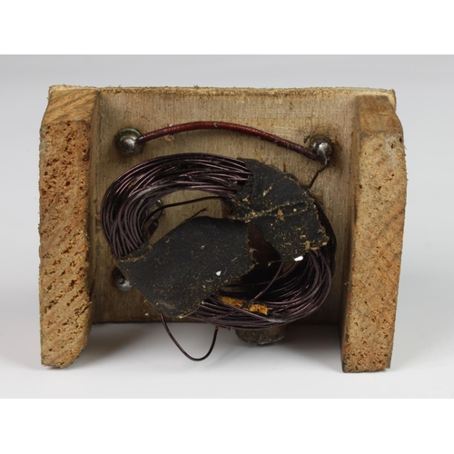 1020 - Crystal Radio - Guernsey Channel Islands German Occupation interest, the radio housed in pine box, u... 