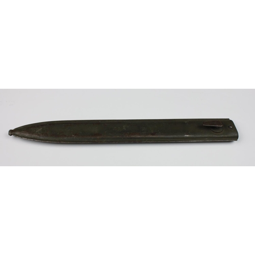1025 - Imperial German M88/98 Ersatz bayonet, with 30.5cm. single edged blade, wide fuller, the back edge w... 