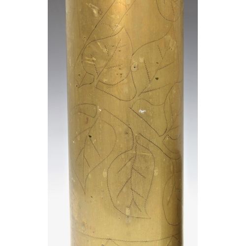 1028 - Military interest - A large WW I German shell case, stamped 'Polte Magdeburg' and dated 1916, togeth... 