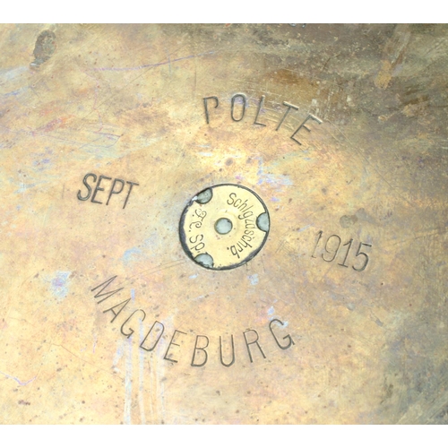 1028 - Military interest - A large WW I German shell case, stamped 'Polte Magdeburg' and dated 1916, togeth... 