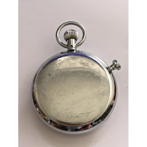 1080 - Hanhart Kriegsmarine 3 steine stopwatch, chrome plated, 60 seconds, winds and works, together with o... 