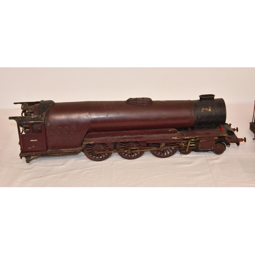 109 - A scratch built 2½in. gauge live steam 4-6-4 locomotive and tender, possibly an A1 Pacific Class out... 