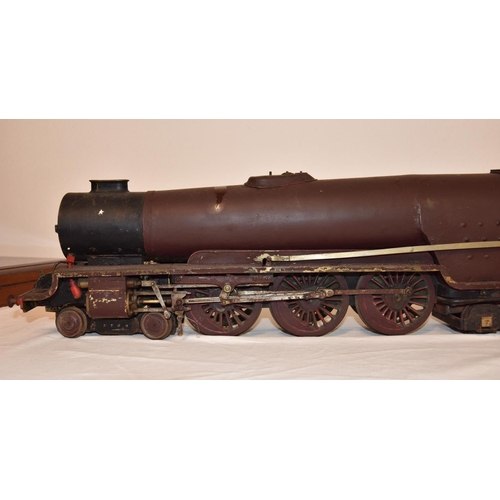 109 - A scratch built 2½in. gauge live steam 4-6-4 locomotive and tender, possibly an A1 Pacific Class out... 