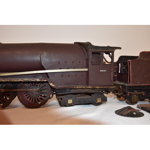 109 - A scratch built 2½in. gauge live steam 4-6-4 locomotive and tender, possibly an A1 Pacific Class out... 