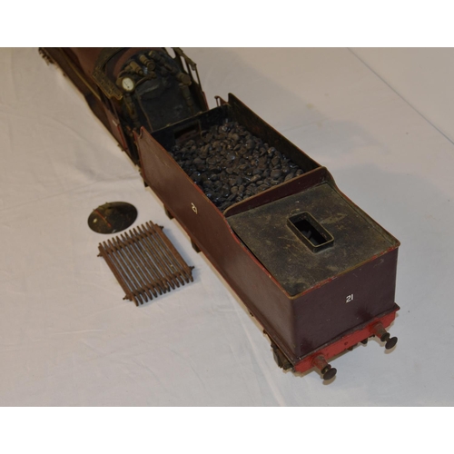 109 - A scratch built 2½in. gauge live steam 4-6-4 locomotive and tender, possibly an A1 Pacific Class out... 