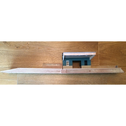 120 - A collection of model railway buildings etc., mostly constructed from wood, some stamped 'Bailey Mod... 