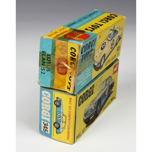 15 - Corgi Toys - a boxed 1126 Ecurie Ecosse Racing Car transporter, together with two boxed 330 Porsche ... 