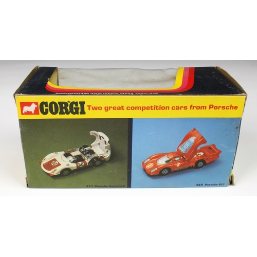 15 - Corgi Toys - a boxed 1126 Ecurie Ecosse Racing Car transporter, together with two boxed 330 Porsche ... 