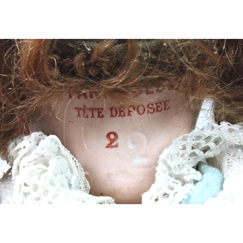 29 - A French Paris Jumeau / Danel & Cie Bébé bisque head doll, hairline crack to forehead of bisque head... 