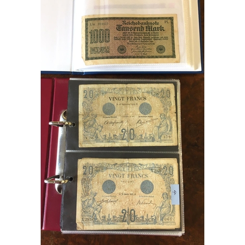 3034 - Worldwide Banknotes - Large collection of various banknotes, comprising of French; German; Brazil; P... 