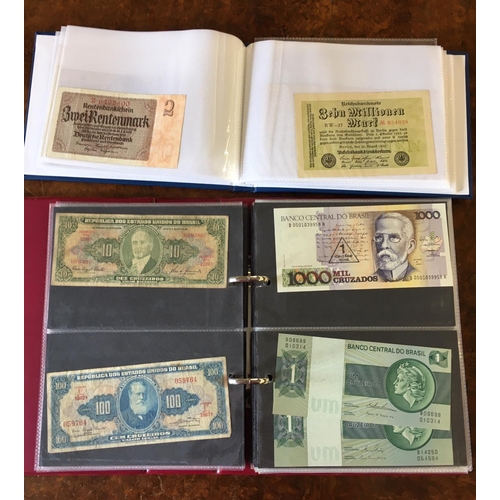 3034 - Worldwide Banknotes - Large collection of various banknotes, comprising of French; German; Brazil; P... 