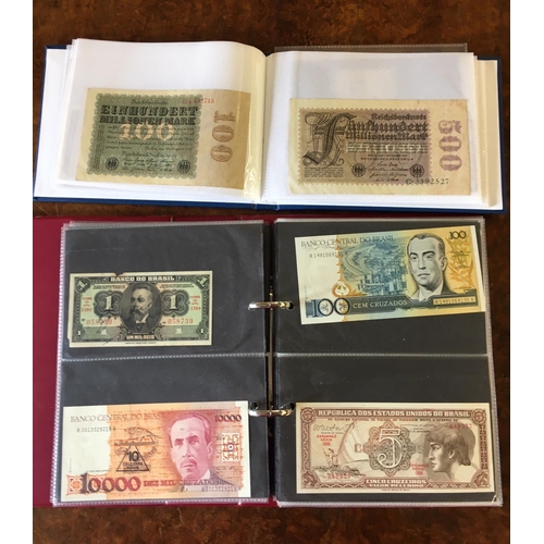3034 - Worldwide Banknotes - Large collection of various banknotes, comprising of French; German; Brazil; P... 
