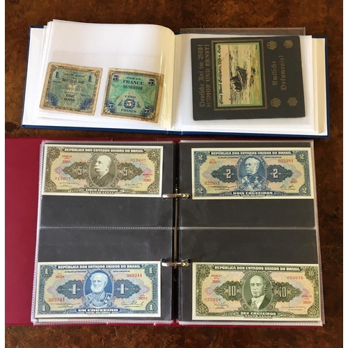3034 - Worldwide Banknotes - Large collection of various banknotes, comprising of French; German; Brazil; P... 