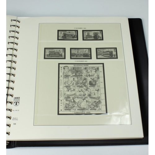 4006 - A Lindner Falzlos Guernsey loose leaf stamp album No. 145G.,