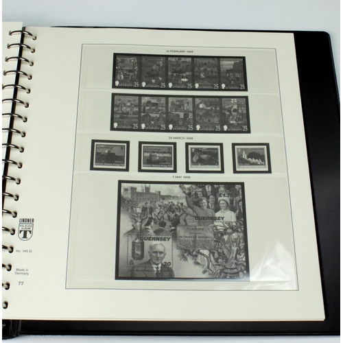 4006 - A Lindner Falzlos Guernsey loose leaf stamp album No. 145G.,