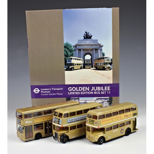 59 - Corgi - Royal related - Four boxed diecast buses, comprising of special edition Queen Elizabeth II G... 