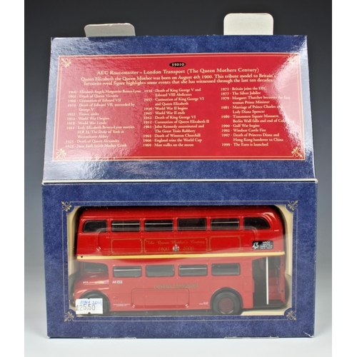 59 - Corgi - Royal related - Four boxed diecast buses, comprising of special edition Queen Elizabeth II G... 
