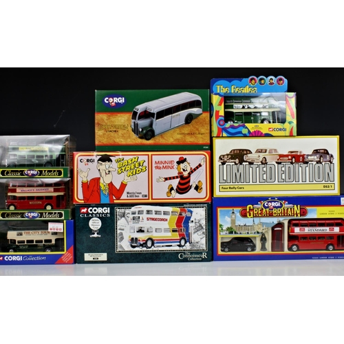 61 - Corgi - A large collection of boxed diecast buses - vehicles and boxed sets (26), compising of 60 ye... 