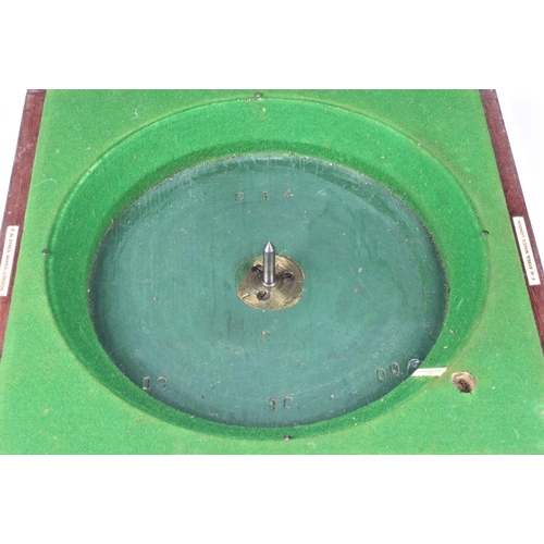 62 - A mahogany cased Sandown Roulette Style Horse Racing Game by F.H. Ayres, Edwardian, with revolving d... 