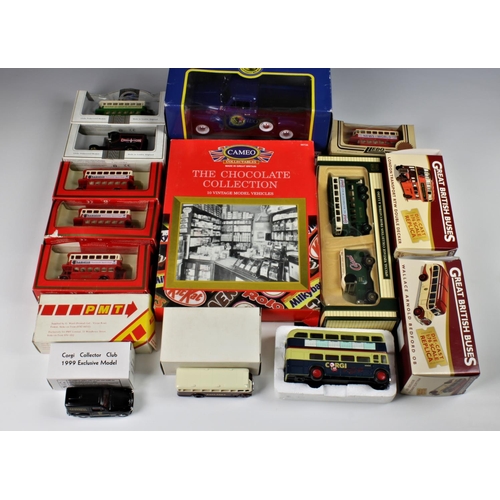 63 - A large collection of various diecast vehicles and buses - different makers, to include Joal Auto bu... 
