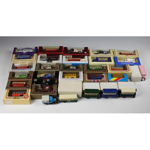 63 - A large collection of various diecast vehicles and buses - different makers, to include Joal Auto bu... 