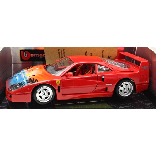 7 - A collection of four 1/18 scale precision diecast boxed model cars by Bburago, Gold Collection - com... 