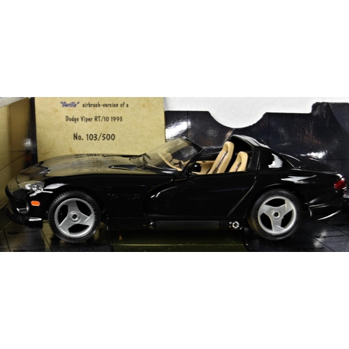 7 - A collection of four 1/18 scale precision diecast boxed model cars by Bburago, Gold Collection - com... 