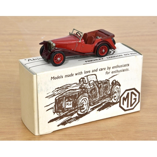 76 - Abingdon Classics - Various handmade 1/43 scale MG models, comprising MG Midget 1930 blue; MGP maroo... 