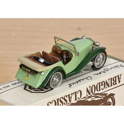 76 - Abingdon Classics - Various handmade 1/43 scale MG models, comprising MG Midget 1930 blue; MGP maroo... 