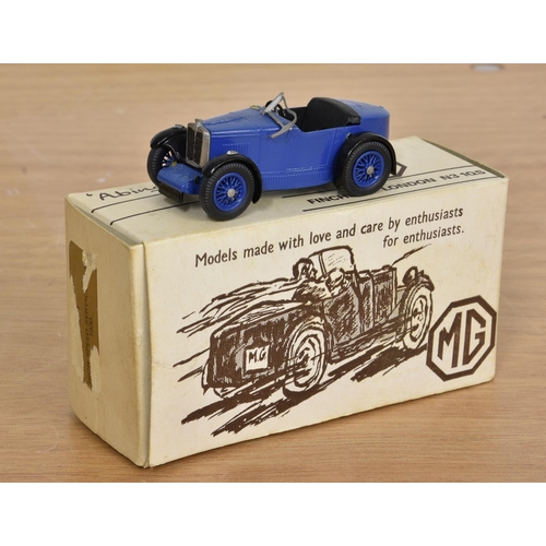 76 - Abingdon Classics - Various handmade 1/43 scale MG models, comprising MG Midget 1930 blue; MGP maroo... 