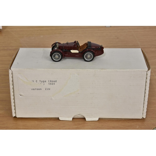 76 - Abingdon Classics - Various handmade 1/43 scale MG models, comprising MG Midget 1930 blue; MGP maroo... 