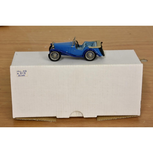 76 - Abingdon Classics - Various handmade 1/43 scale MG models, comprising MG Midget 1930 blue; MGP maroo... 