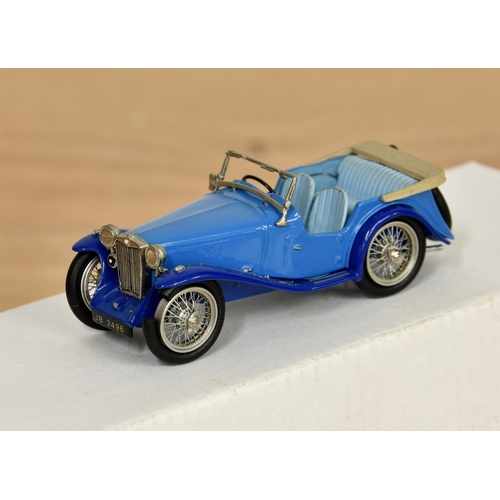 76 - Abingdon Classics - Various handmade 1/43 scale MG models, comprising MG Midget 1930 blue; MGP maroo... 