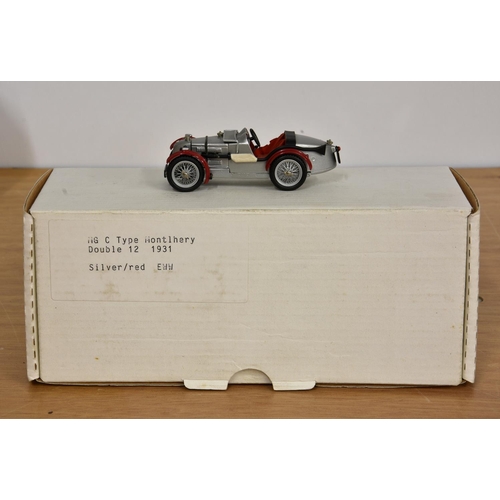 76 - Abingdon Classics - Various handmade 1/43 scale MG models, comprising MG Midget 1930 blue; MGP maroo... 
