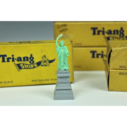 80 - A collection of boxed Triang Minic Ships and harbour fittings Waterline Models, 1:1200 scale to incl... 